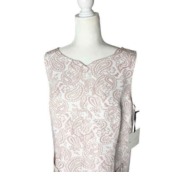 Victoria Beckham for Target Dress Womens XL Pink Floral Shift Jackie O Jacquard - Picture 6 of 14
